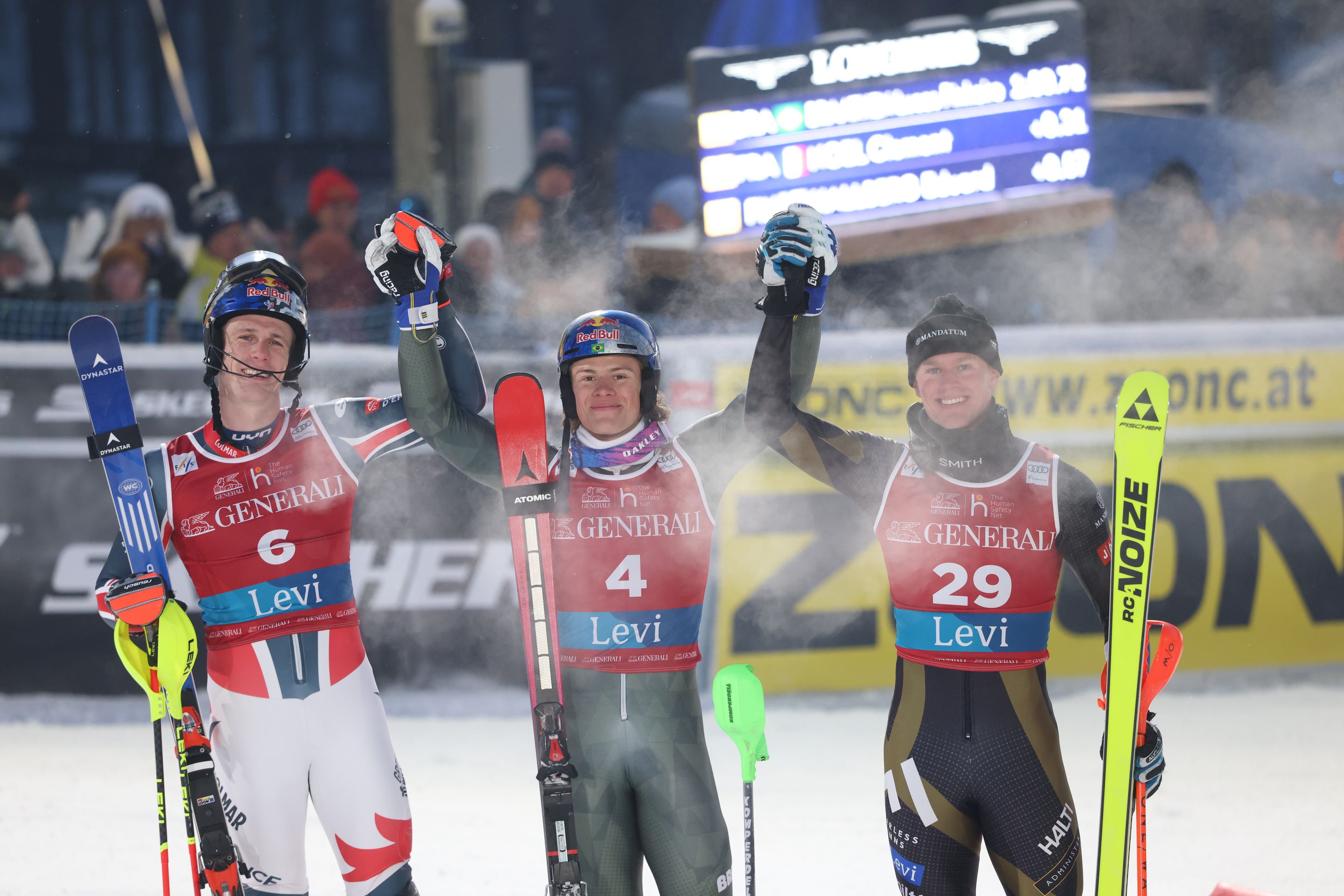 Men's Slalom Levi podium 2026