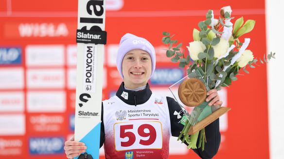 Nika Prevc bounces back day after disqualification with statement victory in Wisla 