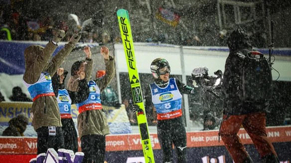 Japan claim historic gold in dramatic team event at Ski Flying Worlds
