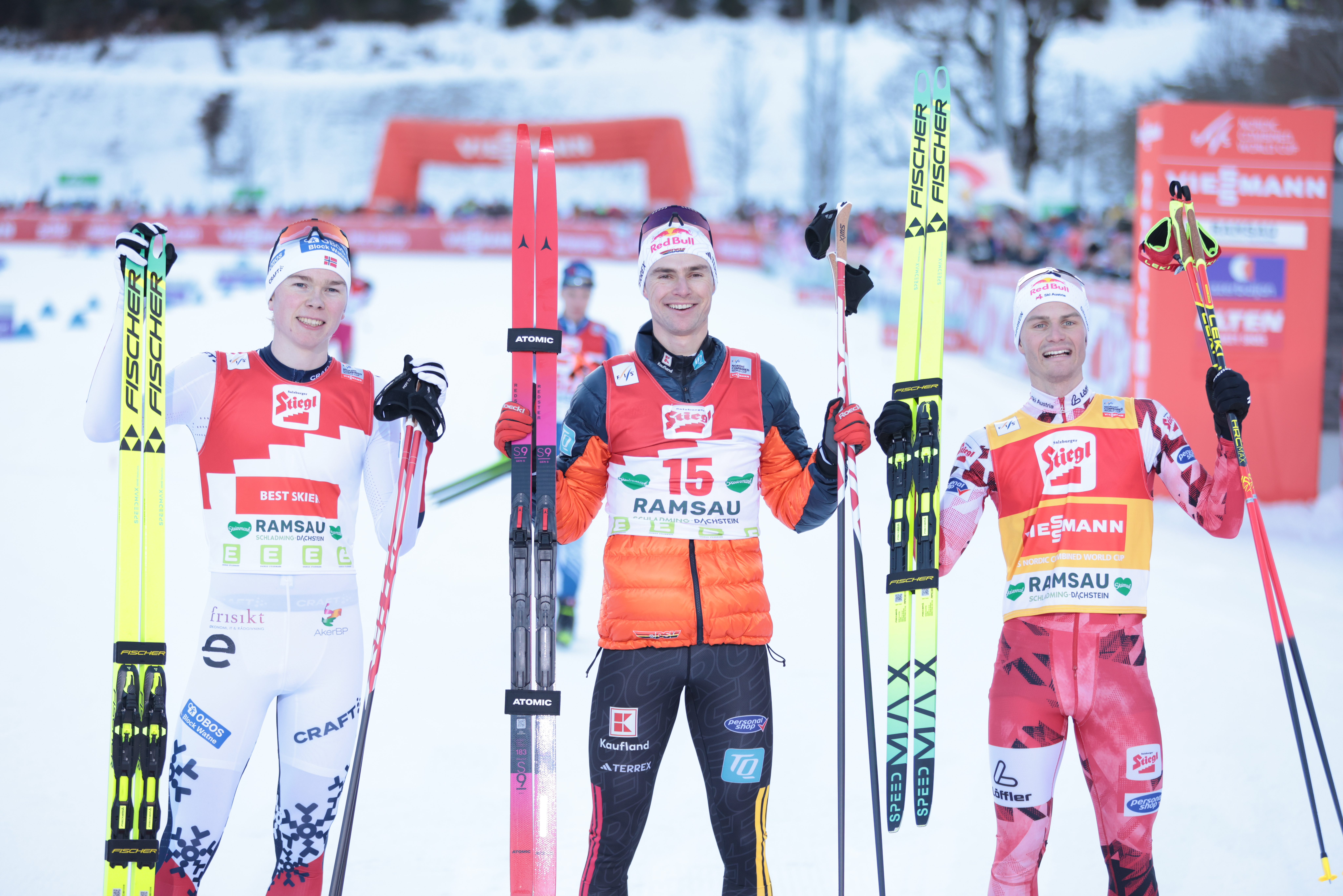 Geiger pips Oftebro to win riveting Gundersen in Ramsau