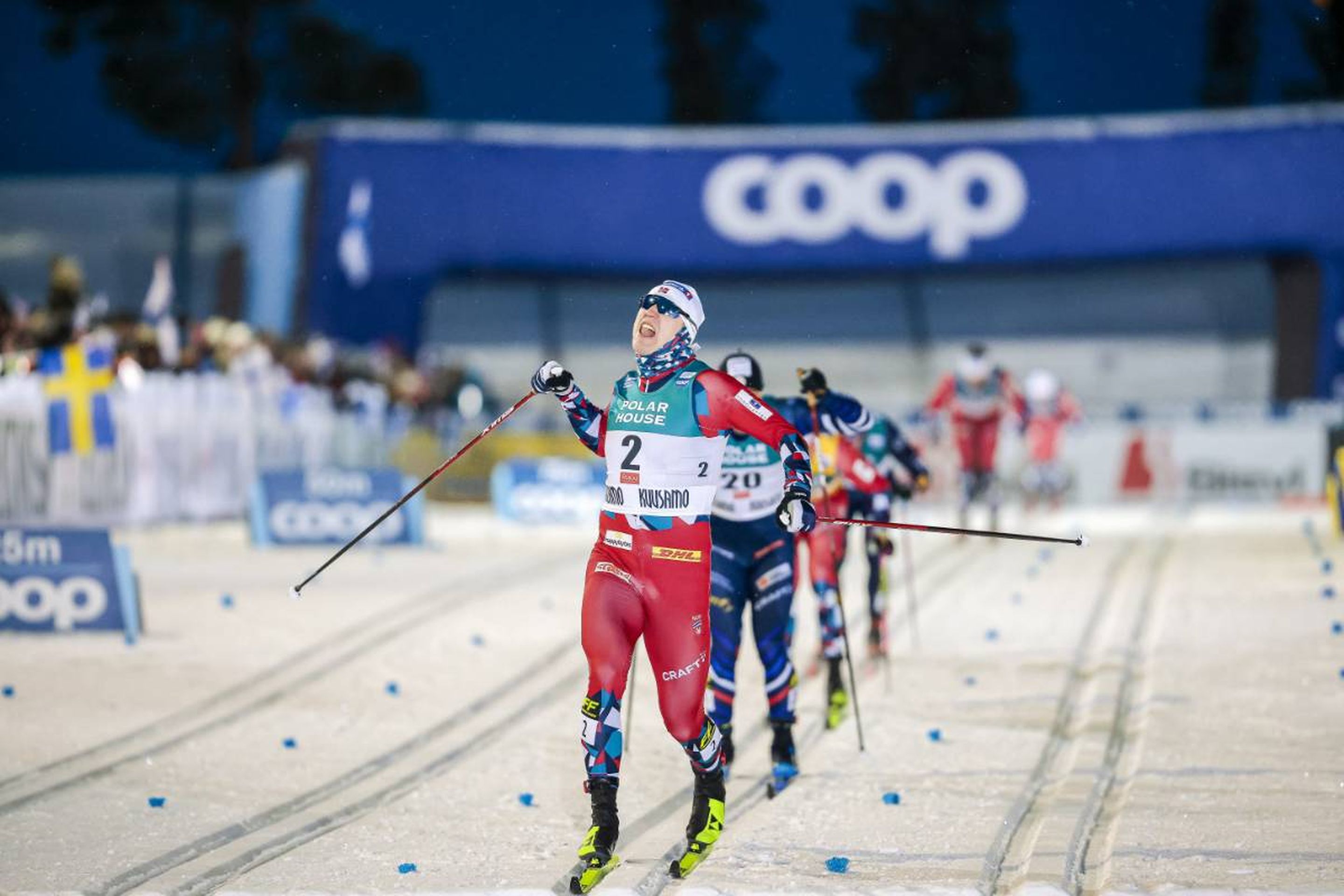 Norway's Erik Valnes wins the first men's World Cup competition of the season © Nordic Focus