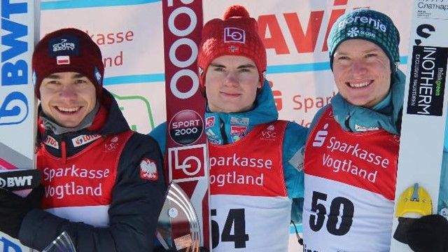Jakub Wolny, Marius Lindvik, Anze Lanisek - Brand-Aktuell
