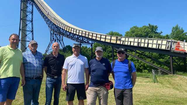 Lasse Ottesen (3. left) and the Nordic delegation at Copper Peak (Michigan)