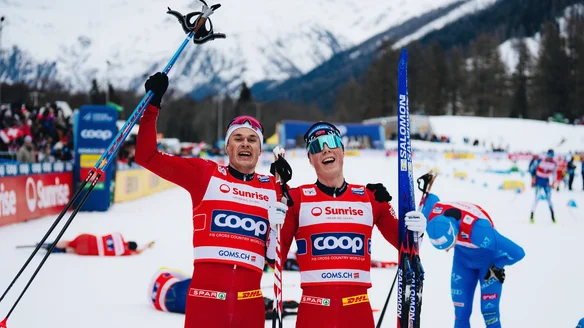 Olympic message sent as Amundsen and Hedegart win Goms Team Sprint
