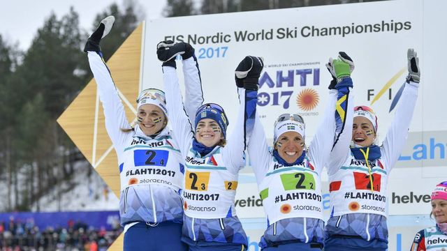 FIS nordic world ski championships, cross-country, 4x5km women, Lahti (FIN)