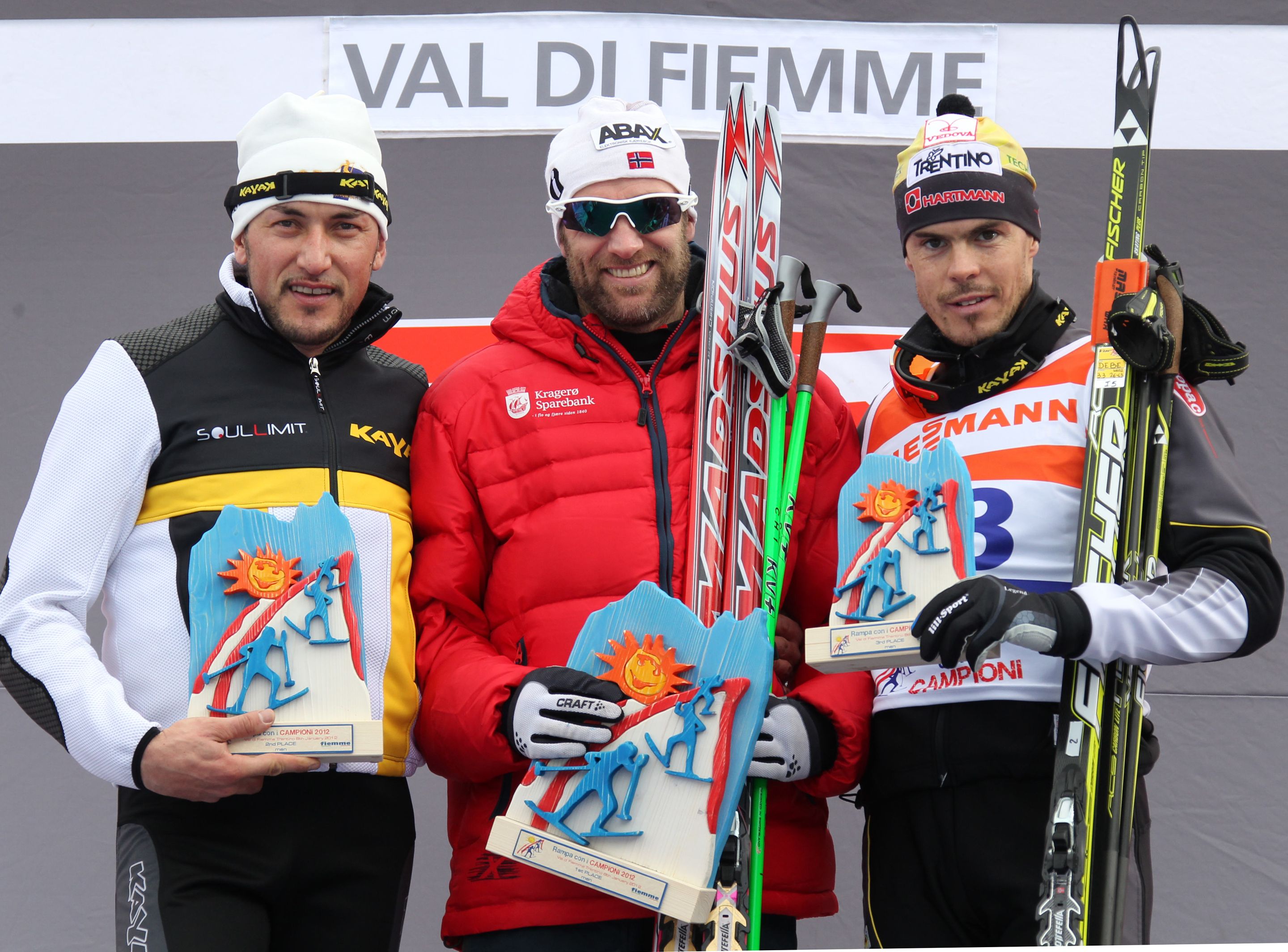 Alfio di Gregorio togheter with Odd Bjørn Hjelmeset and Bruno Debertolis in the Rampa con I campioni.