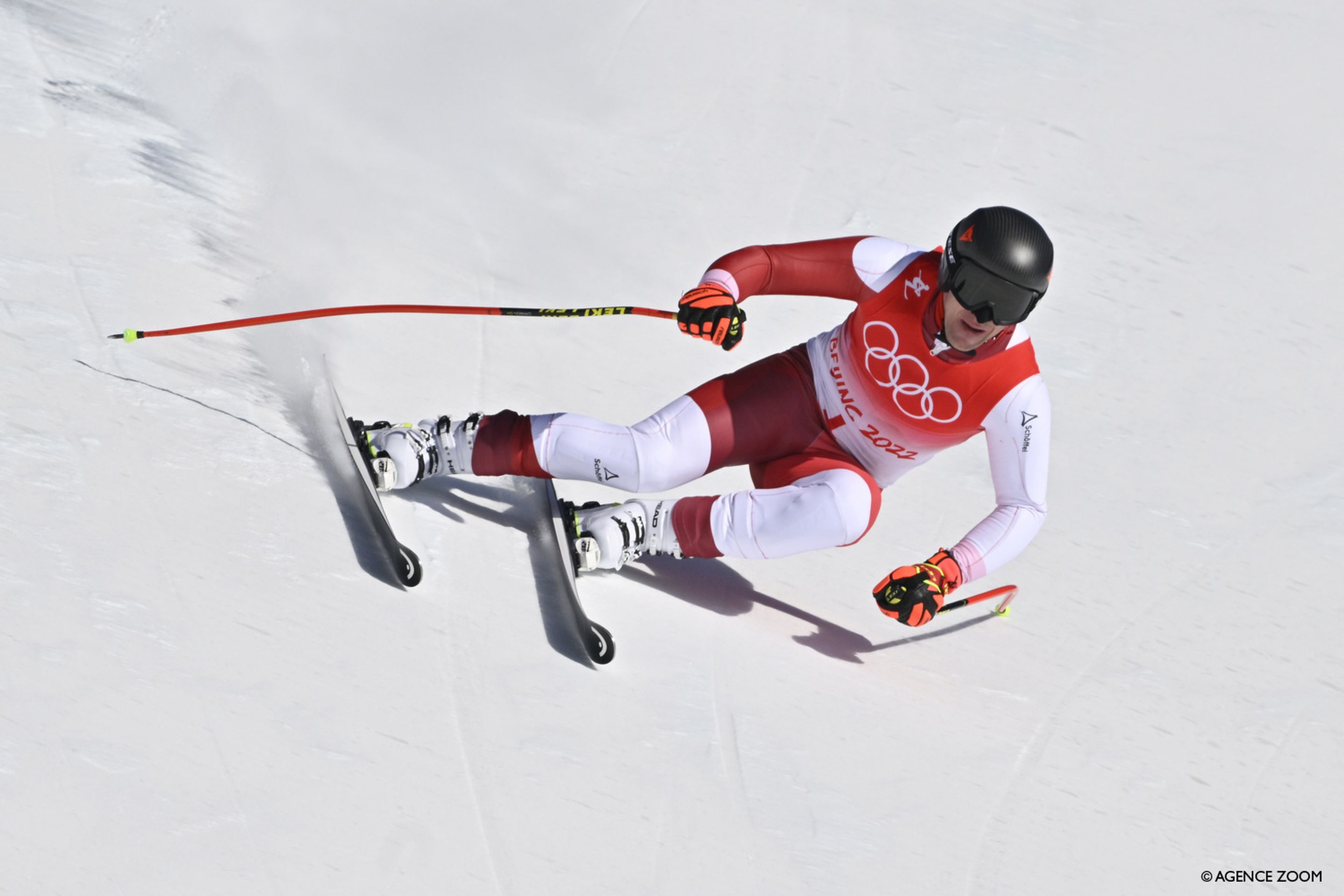 BEIJING, CHINA - FEBRUARY 5 : Matthias Mayer of team Austria in action during the Olympic Games 2022, Men's Downhill Training on February 5, 2022 in Yanqing China. (Photo by Alain Grosclaude/Agence Zoom)