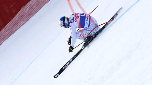 LAKE LOUISE, CANADA - NOVEMBER 22: Dominik Paris of Italy in action during the Audi FIS Alpine Ski World Cup Men's Downhill Training on November 22, 2018 in Lake Louise Canada. (Photo by Christophe Pallot/Agence Zoom)