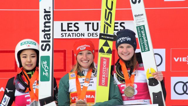 Sara Takanashi, Katharina Althaus, Ema Klinec