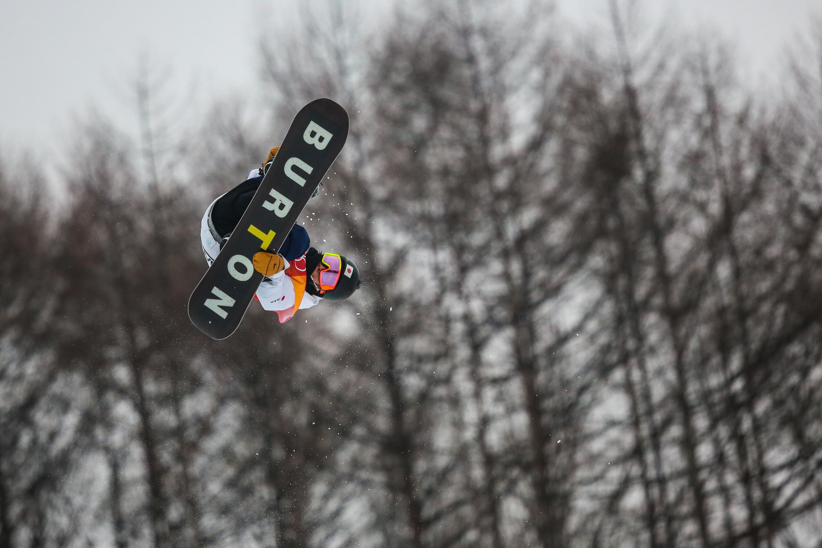 PYEONGCHANG-GUN, SOUTH KOREA - FEBRUARY 14: Ayumu Hirano of Japan takes 2nd place during the Snowboarding Men's Halfpipe Finals at Pheonix Snow Park on February 14, 2018 in Pyeongchang-gun, South Korea. (Photo by Laurent Salino/Agence Zoom)