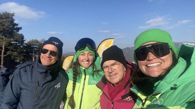 Johan Eliasch, Tess Critchlow, Thomas Bach and Sami Kennedy-Sim