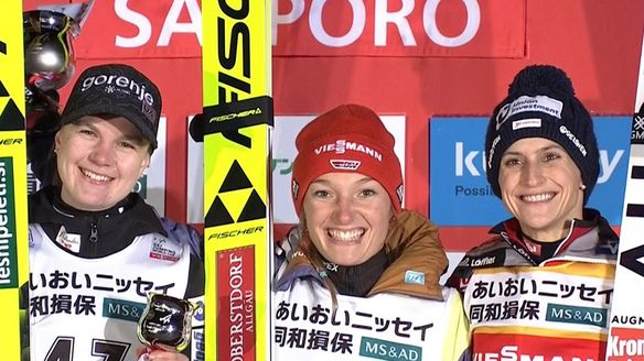 Katharina Althaus wins Saturday's competition in Sapporo