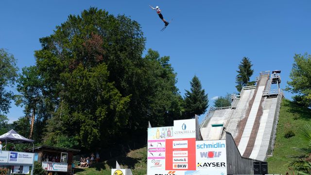 Nicolas Gygax (SUI) in action at the 2019 FIS Freestyle Masters in Mettmenstetten (SUI)