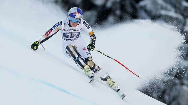 GARMISCH-PARTENKIRCHEN, GERMANY - JANUARY 21: Lindsey Vonn of USA competes during the Audi FIS Alpine Ski World Cup Women's Downhill on January 21, 2017 in Garmisch-Partenkirchen, Germany (Photo by Stanko Gruden/Agence Zoom)
