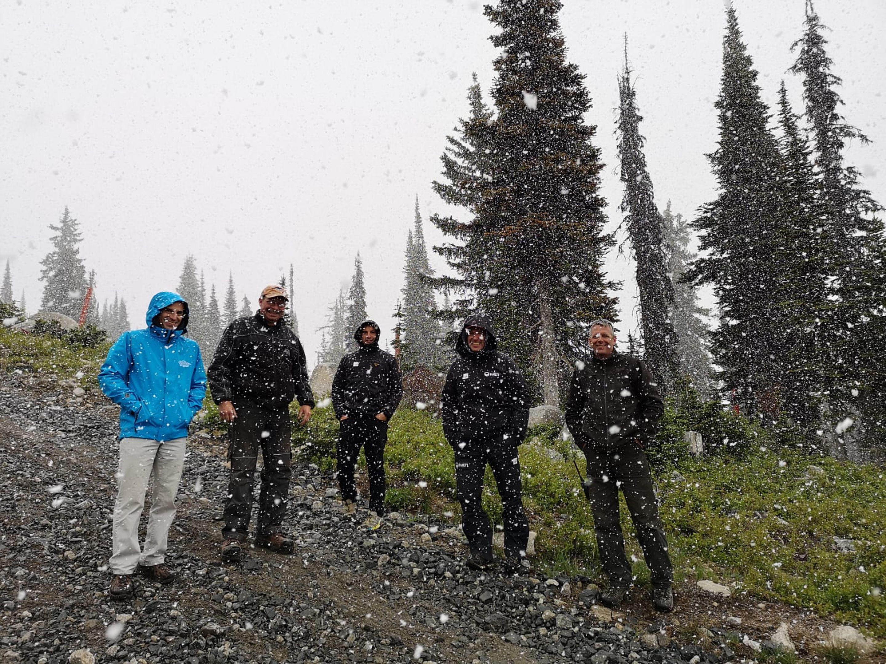 Mid-June snow during inspection at Big White (CAN)