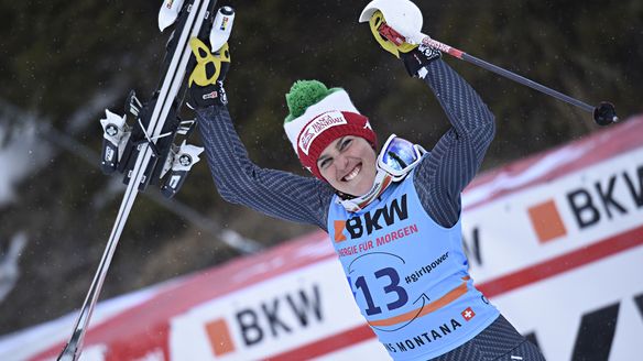Brignone wins career first combined in Crans-Montana