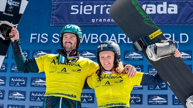 Lucas Eguibar (left) and Charlotte Bankes now lead the World Cup standings @Sierra Nevada
