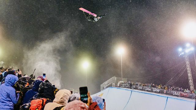 Kaishu Hirano (JPN) sends it into orbit in Laax © Ruggli/Laax Open