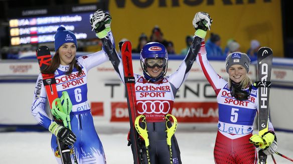 Shiffrin wins 3rd reindeer at World Cup Levi