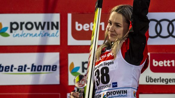 Chiara Hoelzl claims the win in Germany