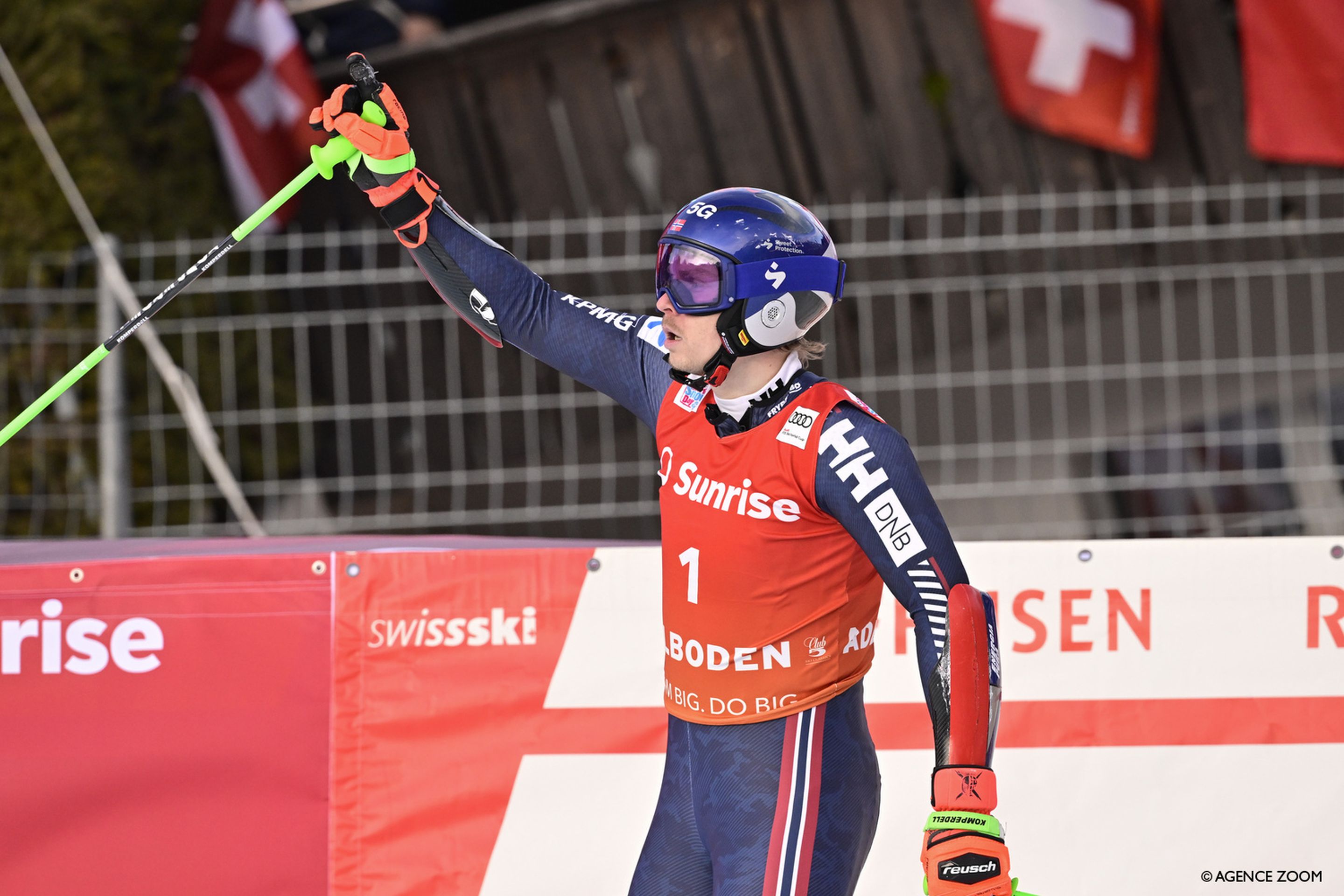 Kristoffersen was satisfied with second (Agence Zoom)