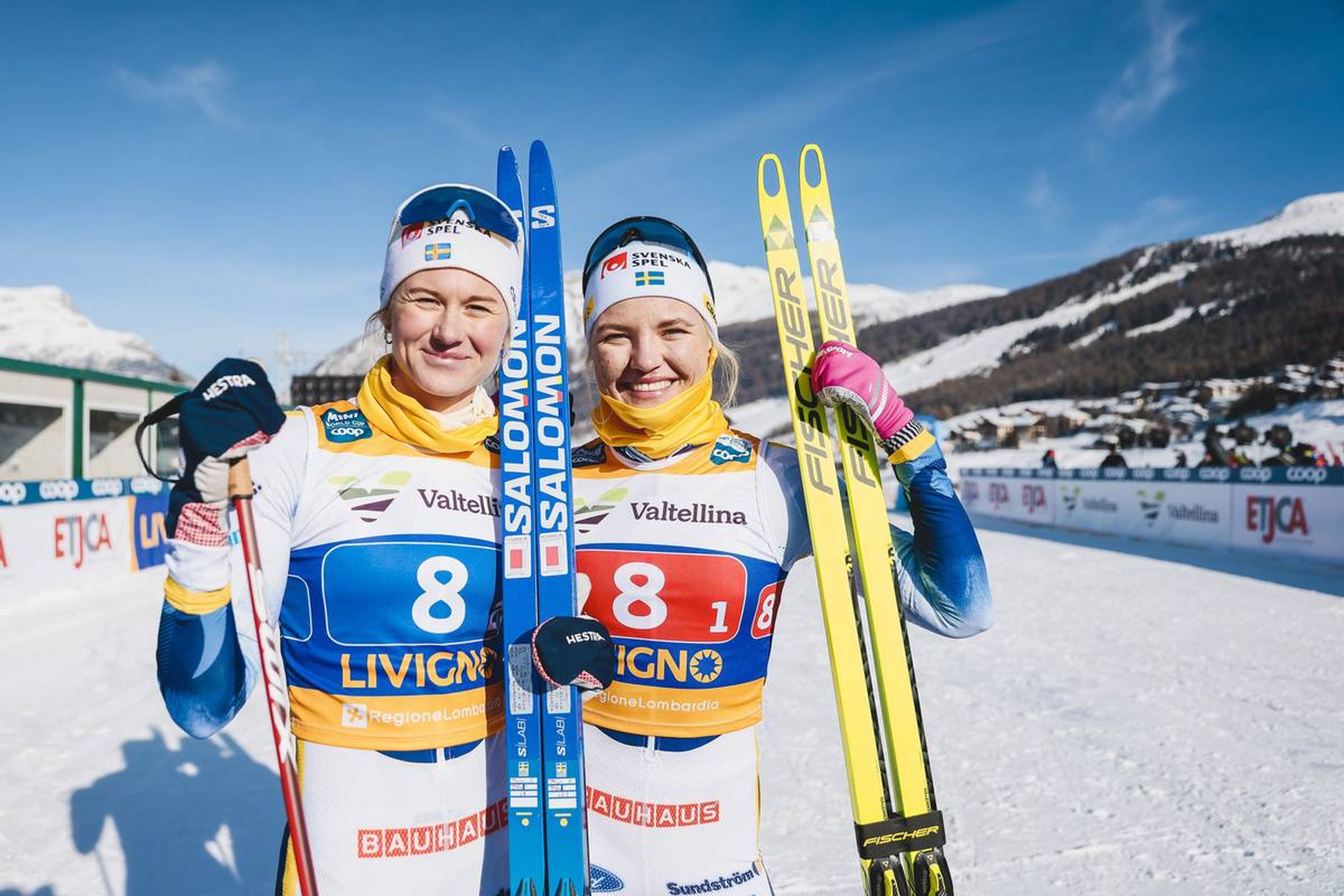 The plan worked out for Sweden's team sprint winners Maja Dahlqvist (left) and Linn Svahn (right): @Nordic Focus.