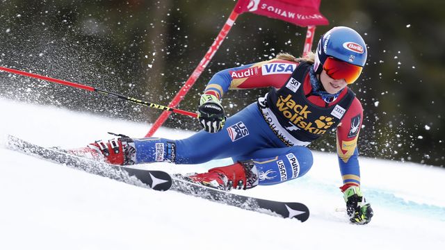 SQUAW VALLEY, USA - MARCH 10: Mikaela Shiffrin of USA competes during the Audi FIS Alpine Ski World Cup Women's Giant Slalom on March 10, 2017 in Squaw Valley, USA (Photo by Alexis Boichard/Agence Zoom)