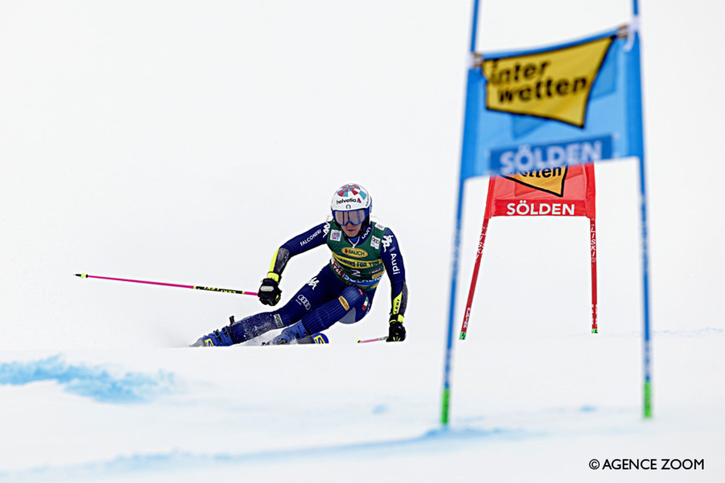 SOELDEN, AUSTRIA - OCTOBER 17: Marta Bassino of Italy in action during the Audi FIS Alpine Ski World Cup Women's Giant Slalom on October 17, 2020 in Soelden, Austria. (Photo by Alexis Boichard/Agence Zoom)