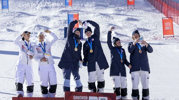 YOG: Lemley leads USA to dream Mixed Team Dual Moguls gold