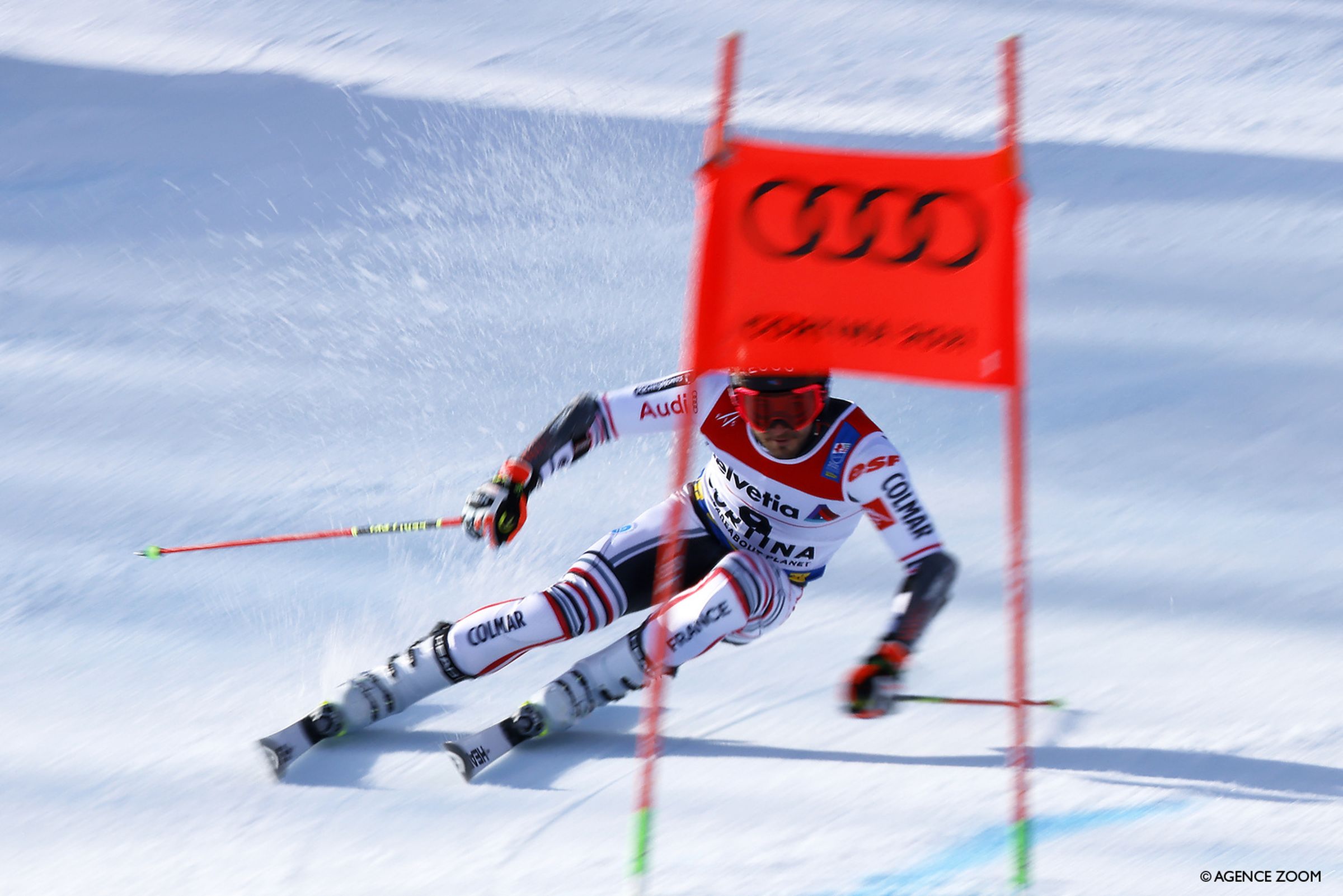 CORTINA D'AMPEZZO, ITALY - FEBRUARY 19 : Mathieu Faivre of France wins the gold medal during the FIS Alpine Ski World Championships Men's Giant Slalom on February 19, 2021 in Cortina d'Ampezzo Italy. (Photo by Alexis Boichard/Agence Zoom)