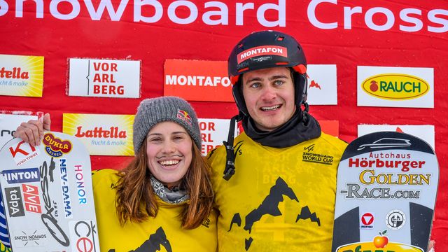 ©GEPA: "Ms. Moustache" Eva Samkova and Alessandro Haemmerle winners in Montafon