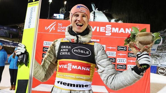 Karl Geiger claims the yellow bib with win in Val di Fiemme