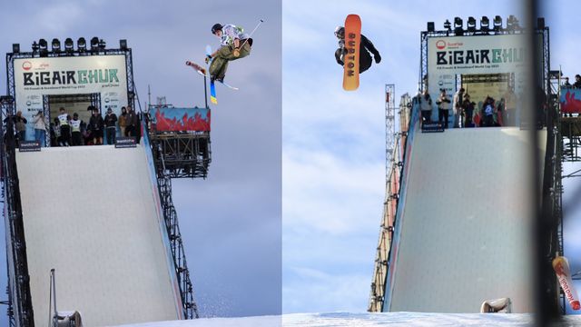 Leo Landroe (NOR) and Leon Vockensperger (GER) © Buchholz/FIS Park & Pipe