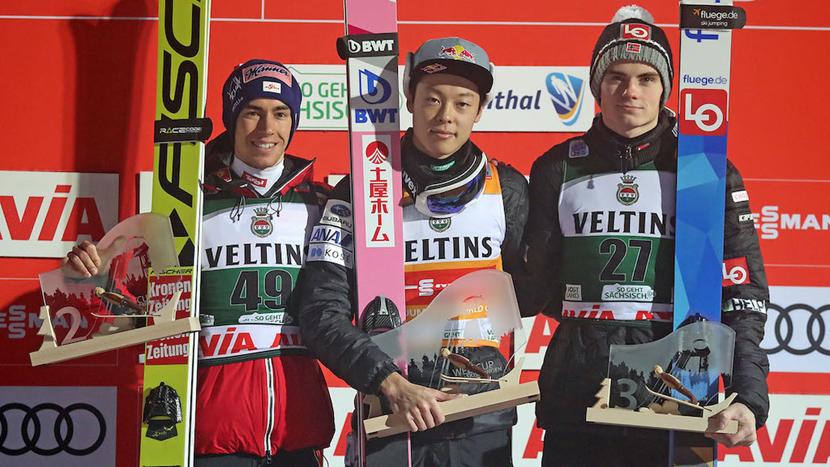 Stefan Kraft, Ryoyu Kobayashi, Marius Lindvik