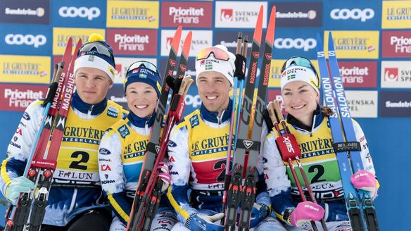 Sweden win mixed relay to the joy of the home fans in Falun (SWE)