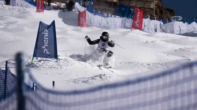Jaelin Kauf (USA) competing at the moguls World Cup event in Thaiwoo (CHN). Photo: Mateusz Kielpinski (FIS)
