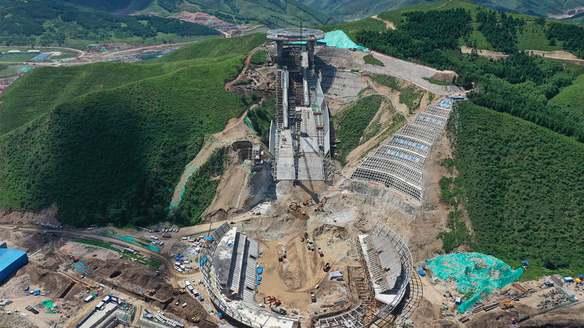 Breathtaking: The Olympic hills in Beijing are near completion