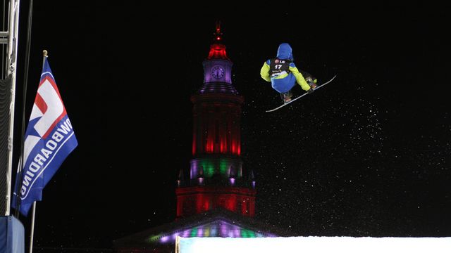 Eric Beauchemin (USA) in qualifiers at Denver Big Air