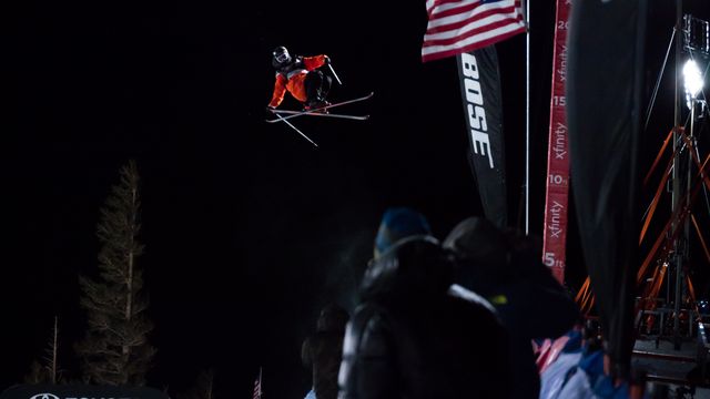 2019 halfpipe world champion Aaron Blunck (USA) in action at the last year's halfpipe finals at Mammoth Mountain