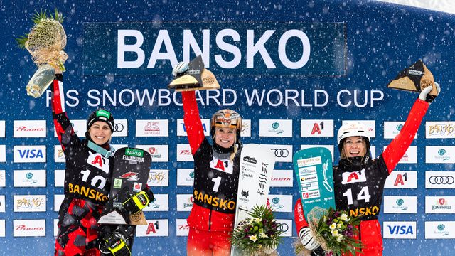 The women's podium at Bansko (BUL) © Miha Matavz/FIS