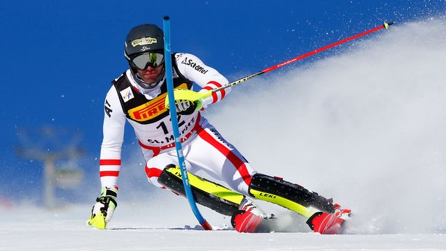 ST. MORITZ, SWITZERLAND Ð FEBRUARY 19: Michael Matt of Austria competes during the FIS Alpine Ski World Championships Men's Slalom on February 19, 2017 in St. Moritz, Switzerland (Photo by Giovanni Auletta/Agence Zoom)