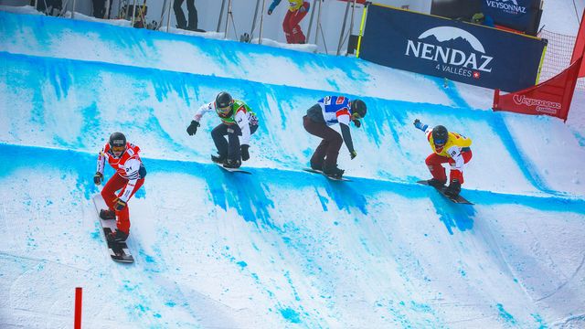 SNOWBOARD TEAM CROSS WORLD CUP SBX 2017 Veysonnaz LADIES Semi final 1 Red
France 1
FRA
1
1-1
MOENNE LOCCOZ Nelly
1-2
TRESPEUCH Chloe
6
Blue
Russian Federation 1
RUS
2
6-1
VASILTSOVA Mariya
6-2
LAPTEVA Yulia
8
Yellow
Switzerland 1
SUI
3
8-1
HASLER Alexandra
8-2
GERBER S.
3
Green
Czech Republic 1
CZE
4
3-1
LOUTHANOVA Katerina
3-2
HOPJAKOVA Vendula