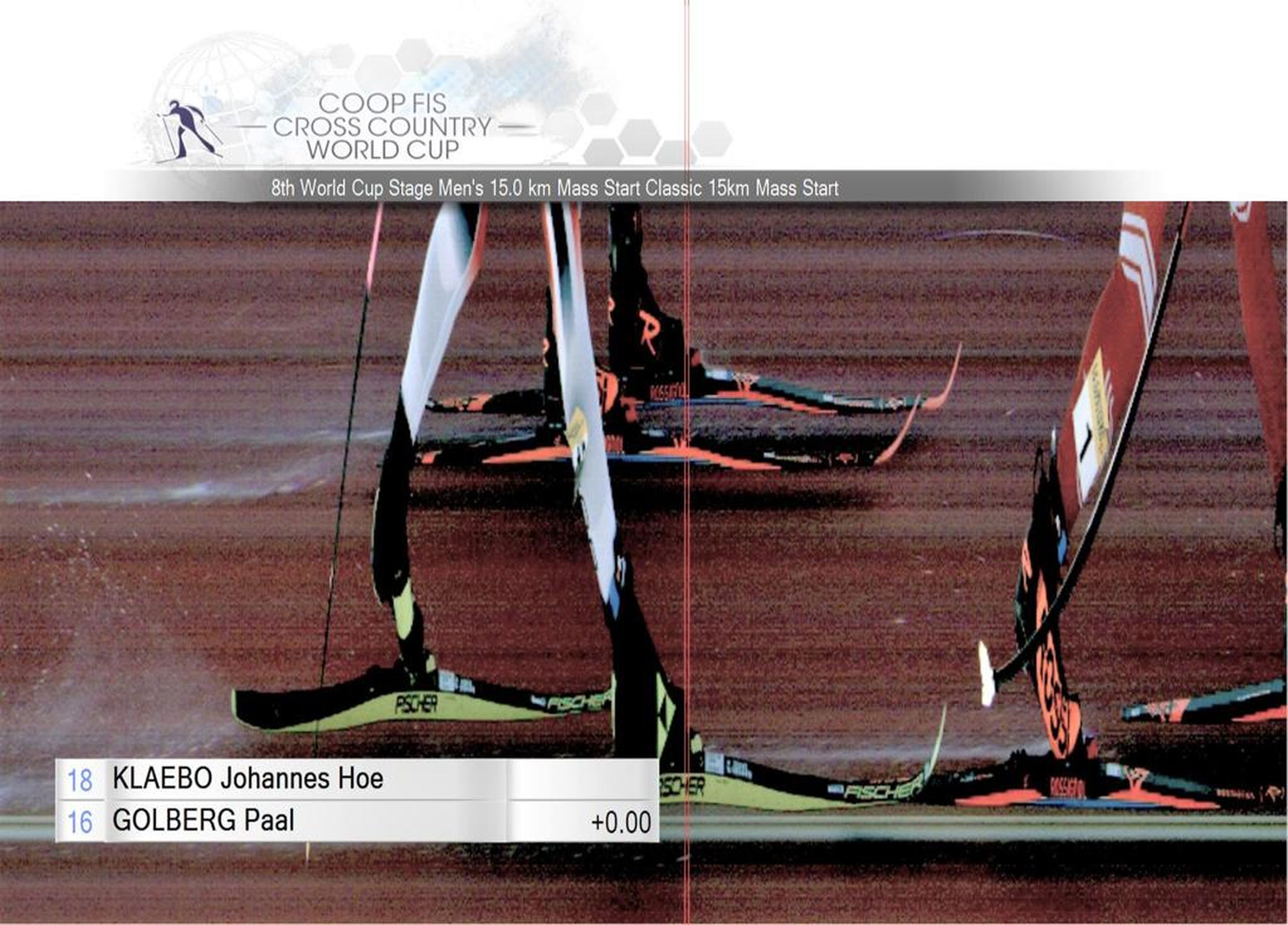 Photo finish by Klæbo and Golberg for rank 2 and 3