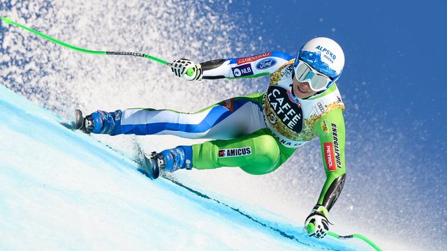 CRANS MONTANA, SWITZERLAND - FEBRUARY 25: Ilka Stuhec of Slovenia competes during the Audi FIS Alpine Ski World Cup Women's Super-G on February 25, 2017 in Crans Montana, Switzerland (Photo by Alain Grosclaude/Agence Zoom)