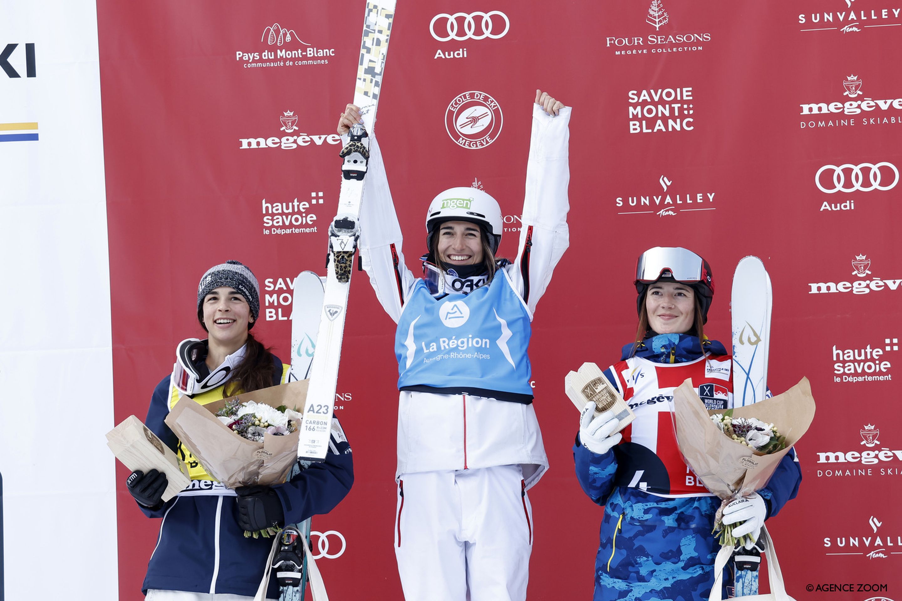 MEGEVE, FRANCE - MARCH 19: @title@ during the FIS Freestyle Ski World Cup Men's and Women's Moguls on March 19, 2022 in Megeve, France. (Photo by @photographer@)