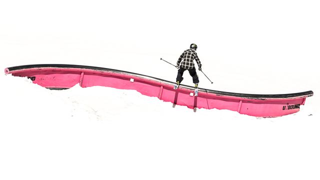 Colby Stevenson through the S in Mammoth © Mike Dawson/US Ski & Snowboard
