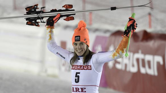 Petra Vlhova impresses in Are