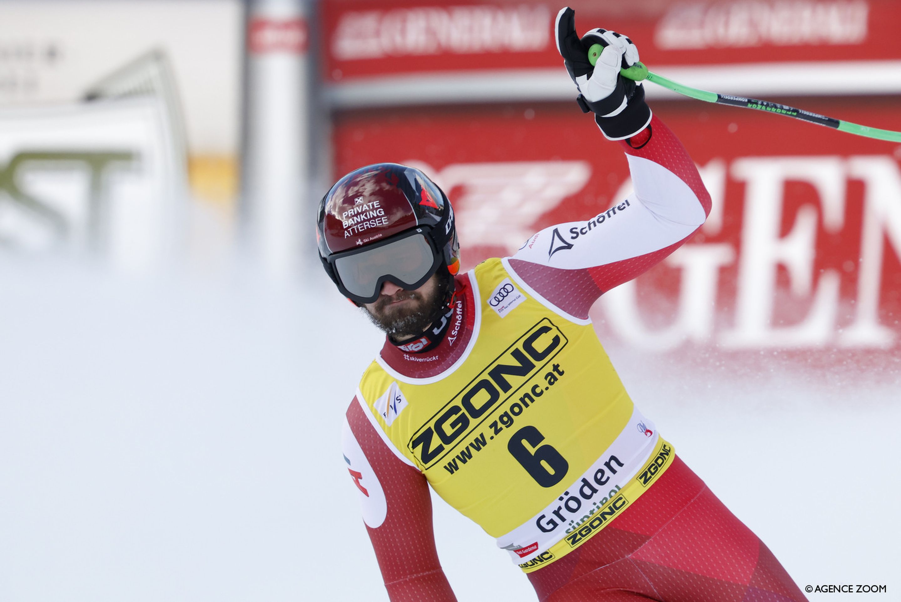 Veteran Hemetsberger held the lead for quite a while in the Val Gardena super-G (Agence Zoom)