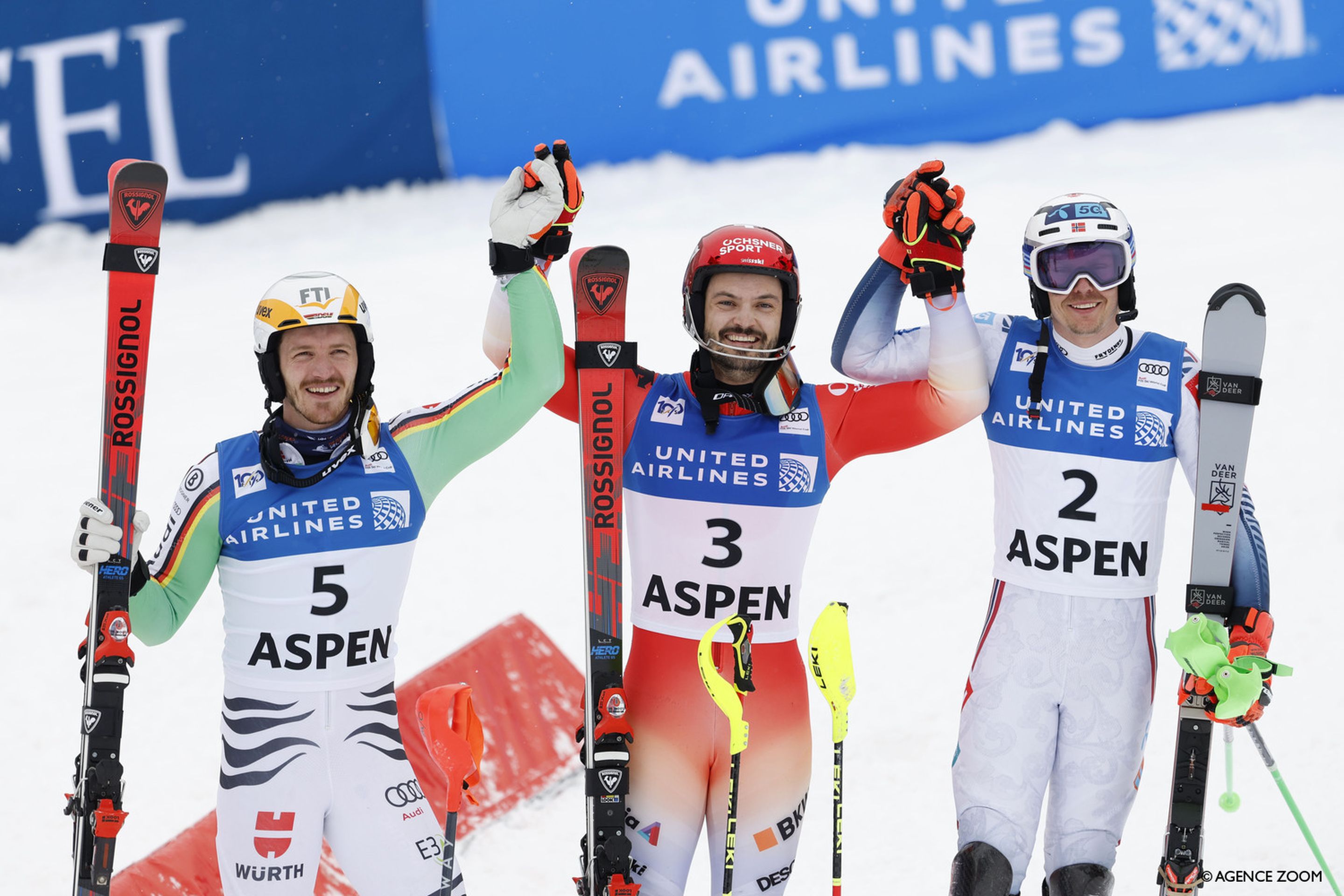 Strasser, Meillard and Kristoffersen top three in Aspen slalom (Agence Zoom)