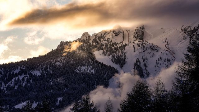 CORTINA D'AMPEZZO, ITALY - FEBRUARY 09 : Landscape during the FIS Alpine Ski World Championships Women's Super Giant Slalom on February 09, 2021 in Cortina d'Ampezzo Italy. (Photo by Francis Bompard/Agence Zoom)
